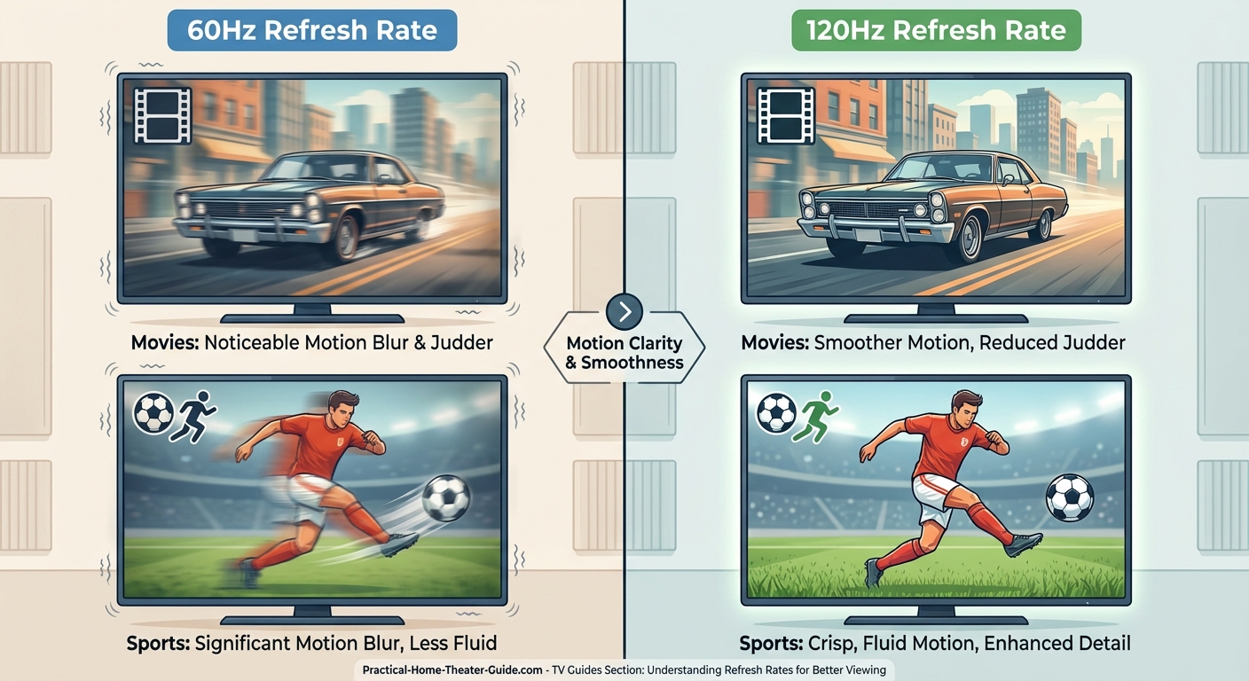 The Complete Guide to TV Refresh Rates: 60Hz vs 120Hz for Movies and Sports - Illustration 1
