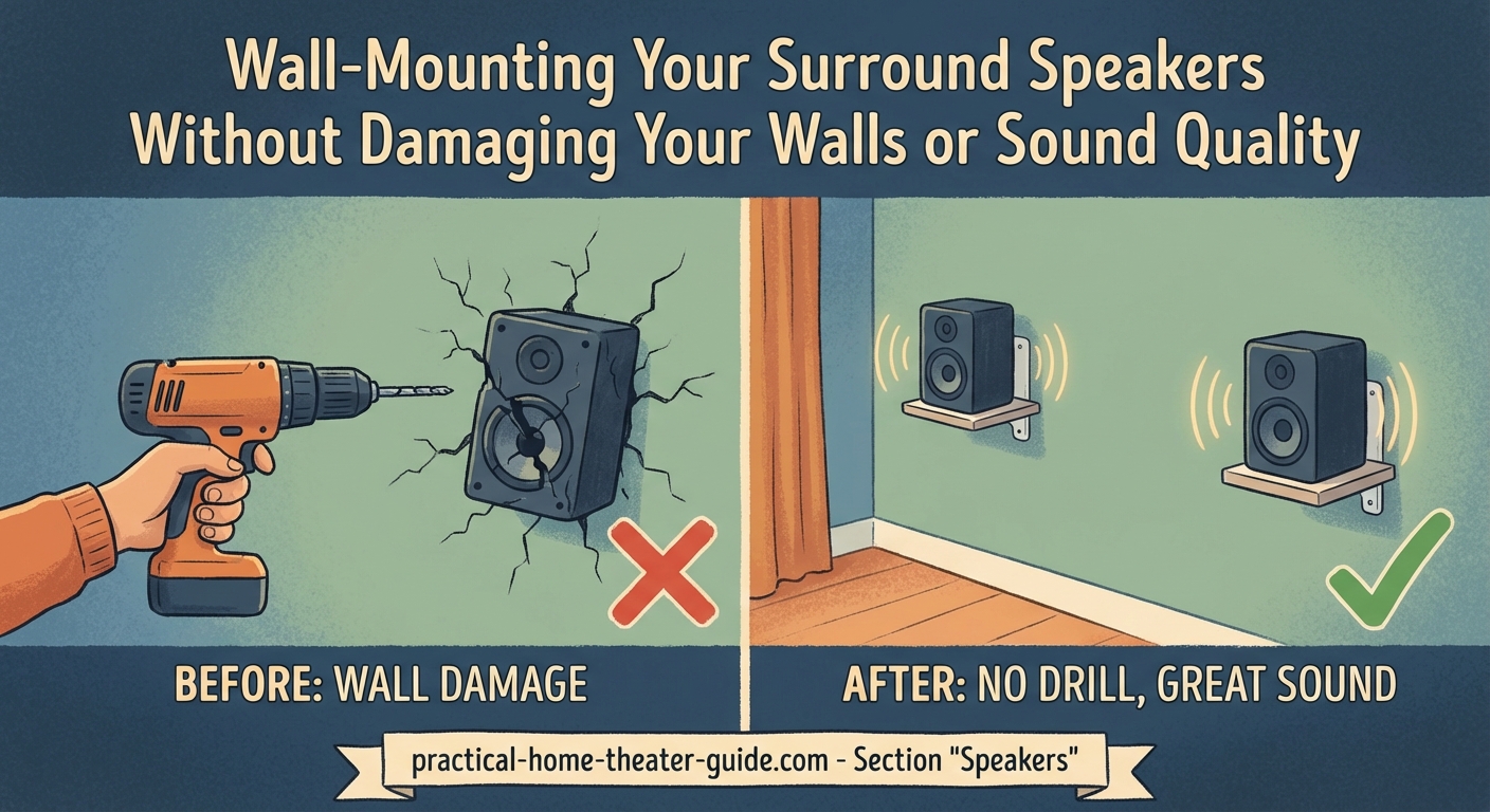 Wall-Mounting Your Surround Speakers Without Damaging Your Walls or Sound Quality - Illustration 2