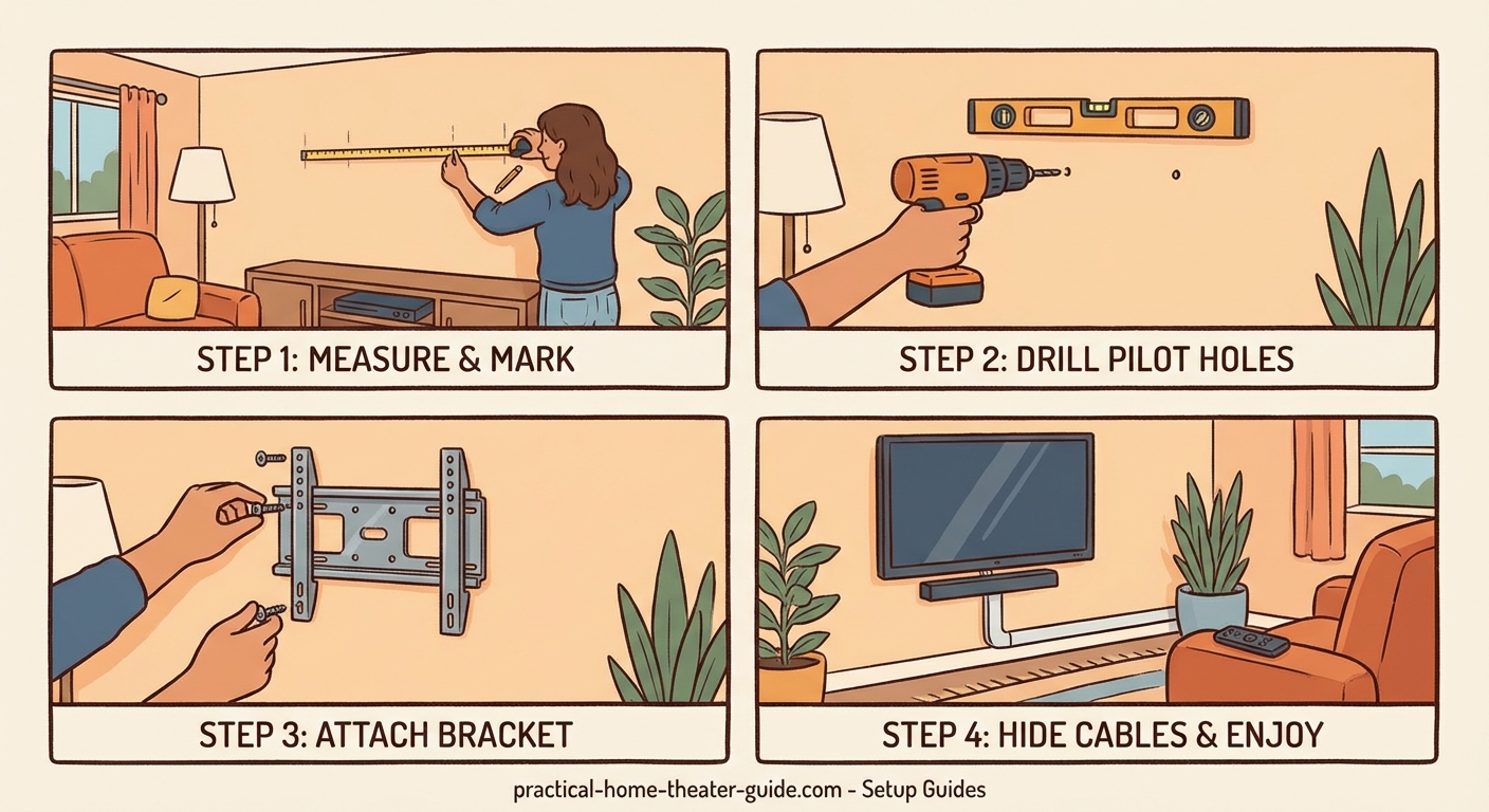 Step-by-Step Guide to Mounting Your TV and Hiding All the Cables - Illustration 1