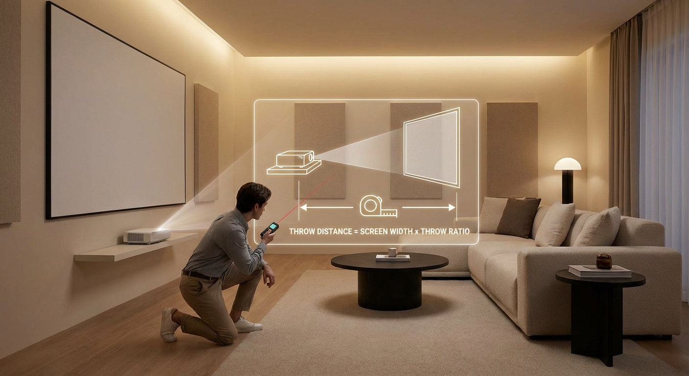 How to Calculate Projector Throw Distance for Your Room Size