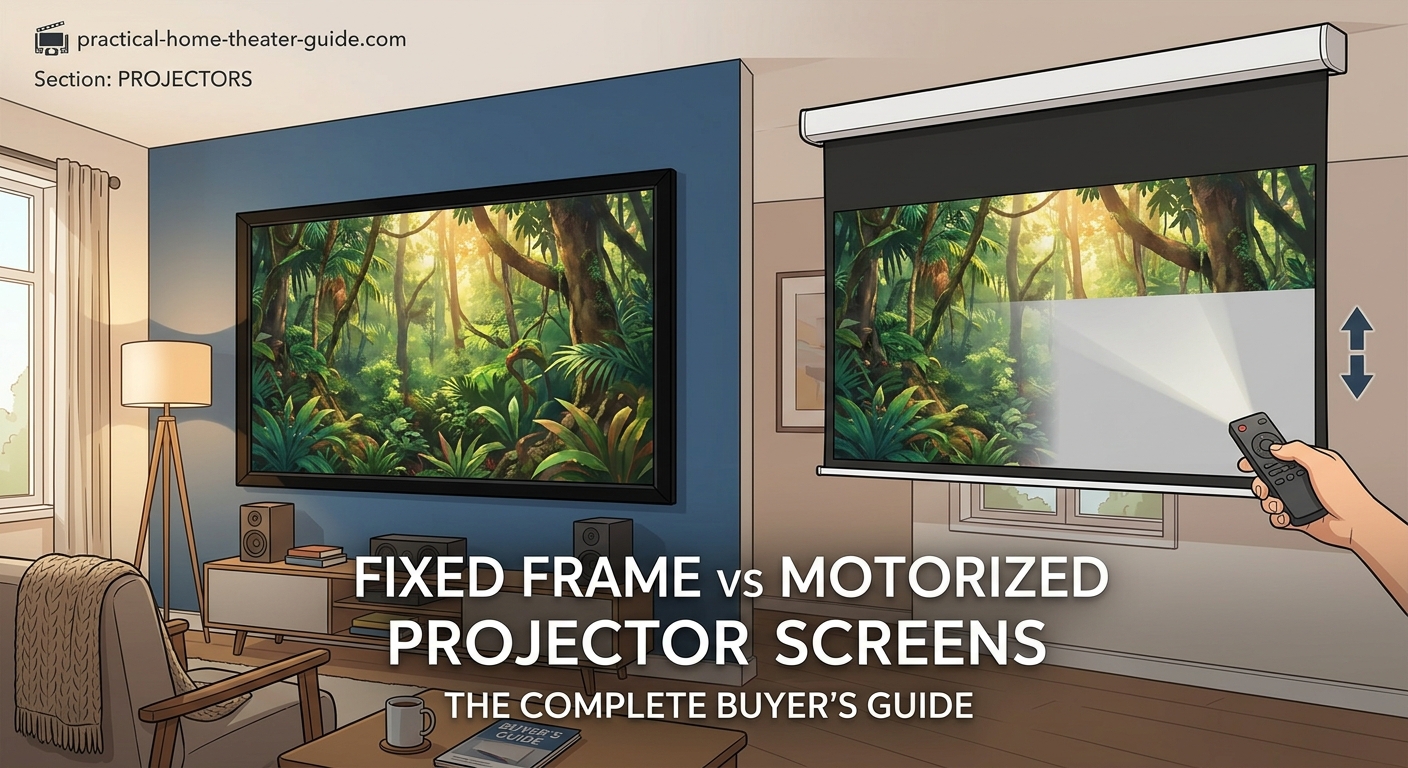 Fixed Frame vs Motorized Projector Screens: The Complete Buyer's Guide - Illustration 1