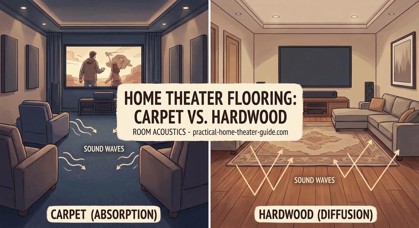 Does Carpet or Hardwood Make a Better Home Theater Floor? - Illustration 2