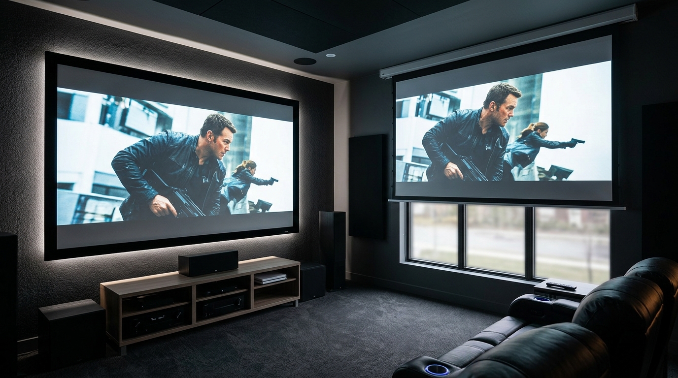Fixed Frame vs Motorized Projector Screens: The Complete Buyer's Guide