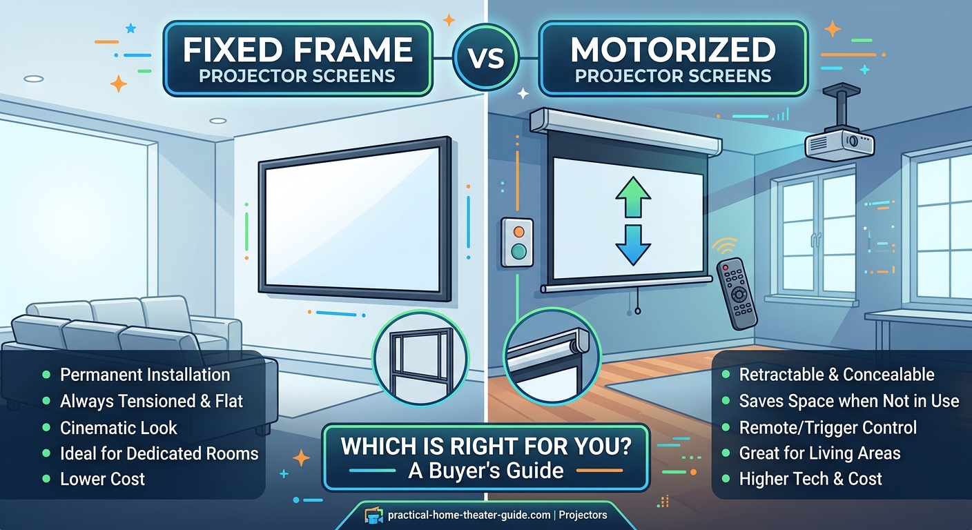 Fixed Frame vs Motorized Projector Screens: The Complete Buyer's Guide — 2