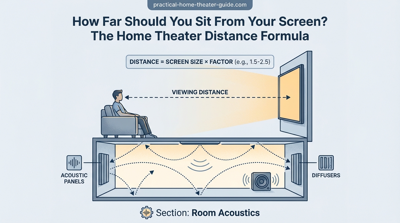 How Far Should You Sit From Your Screen? The Home Theater Distance Formula — 1