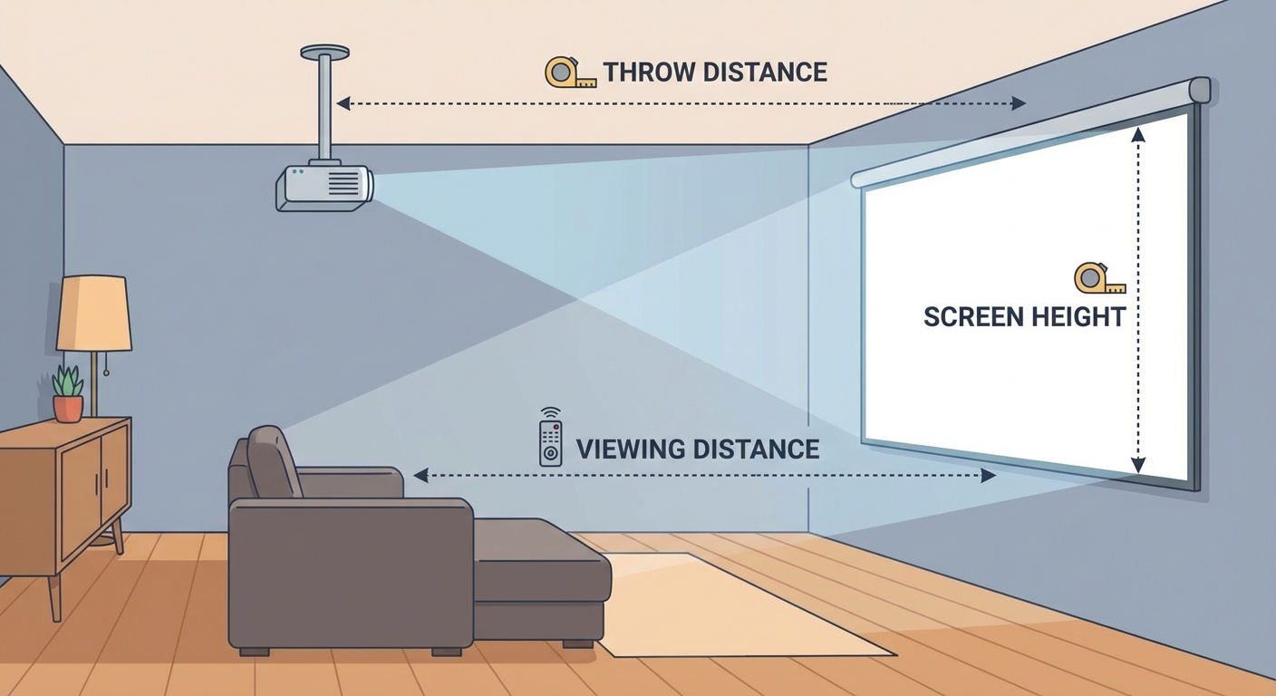 How to Calibrate Your Projector Screen Height and Throw Distance for Perfect Viewing — 2