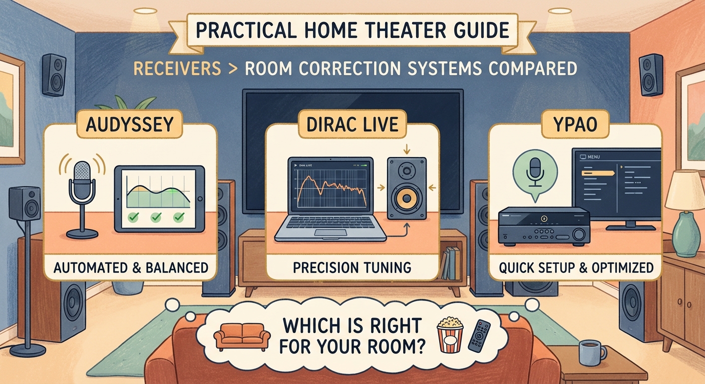 Room Correction Systems Compared: Audyssey vs Dirac vs YPAO — 1