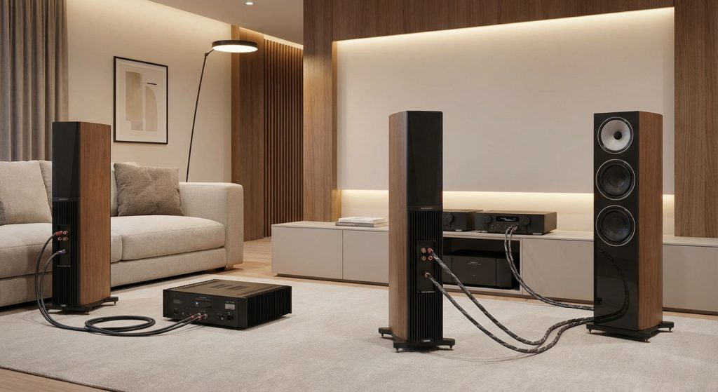 Should You Bi-Wire or Bi-Amp Your Speakers? A Practical Setup ... - Modern Home Theater Systems With Bi-Amped Speakers