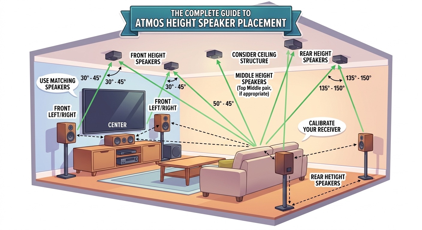 The Complete Guide to Atmos Height Speaker Placement in Real Rooms — 1