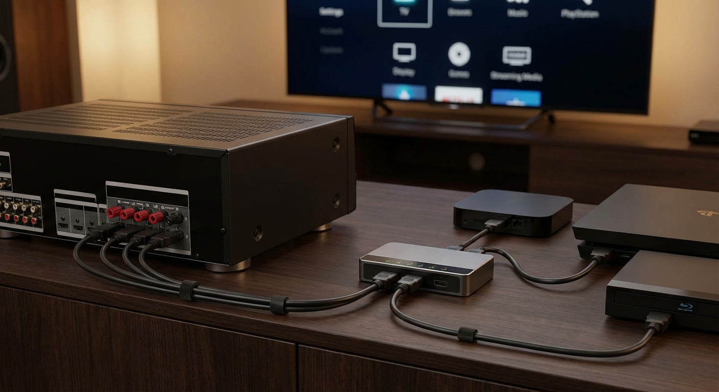 The Right Way to Connect Multiple HDMI Devices When Your Receiver Runs Out of Ports